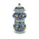 Barattolo vaso farmacia 2 pance in Ceramica di Castelli decoro Ornato Blu