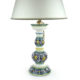 Lampada candelabro in Ceramica di Castelli decoro Ornato Blu