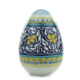 Uovo a cofanetto in Ceramica di Castelli decoro Ornato Blu