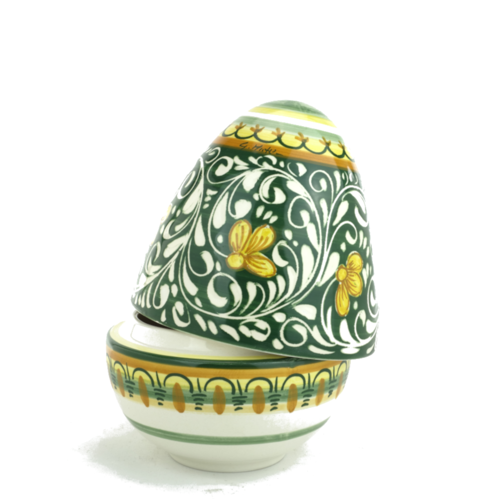 Set 11x uova di Pasqua di Ceramica-Pasqua-Verde Arancione Giallo-Ei-Pasqua-decorazione 