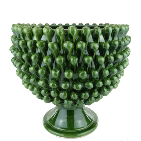 Pigna a vaso in ceramica h 31 cm. Verde