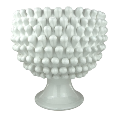 Pigna a vaso in ceramica h 31 cm. Bianco