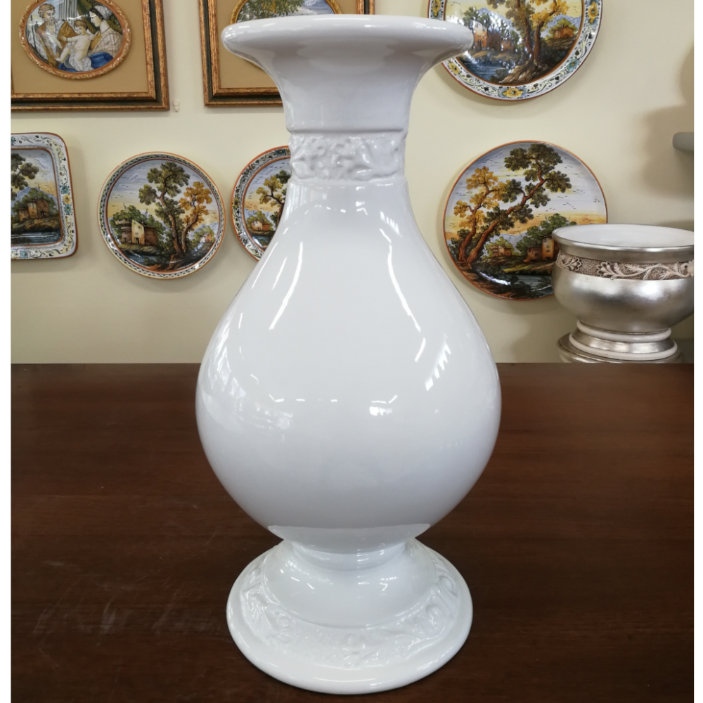 Vaso in ceramica bianco