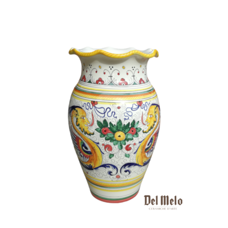 Portaombrelli Vaso in ceramica di Deruta decoro Raffaellesco